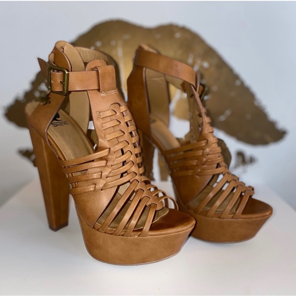 Miss Lola Brown Espadrille Heels
